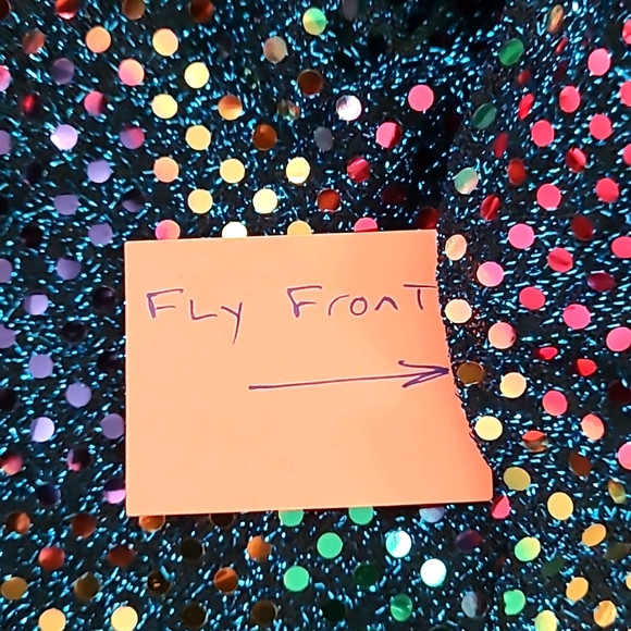 Men's Glitter Trunks, size medium 32" (says LGE) waist, has fly front, NWT. - Picture 2 of 3